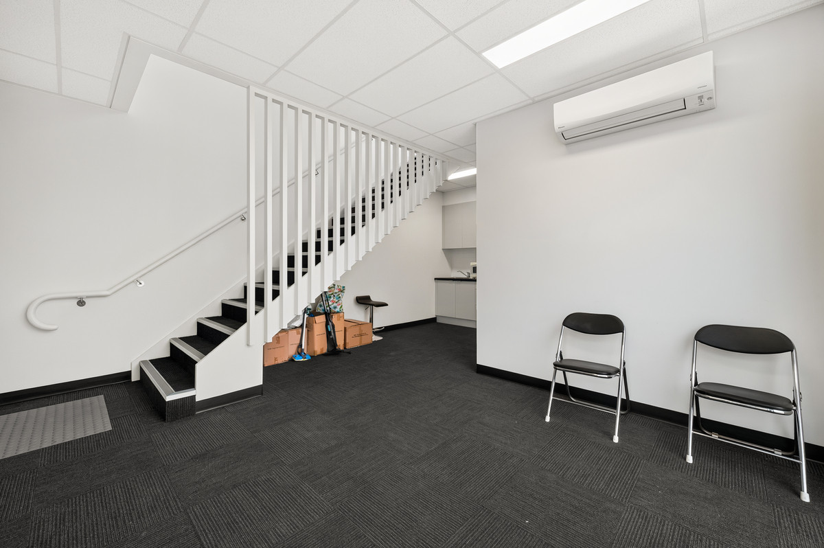 Ground-floor area with stairs to the mezzanine