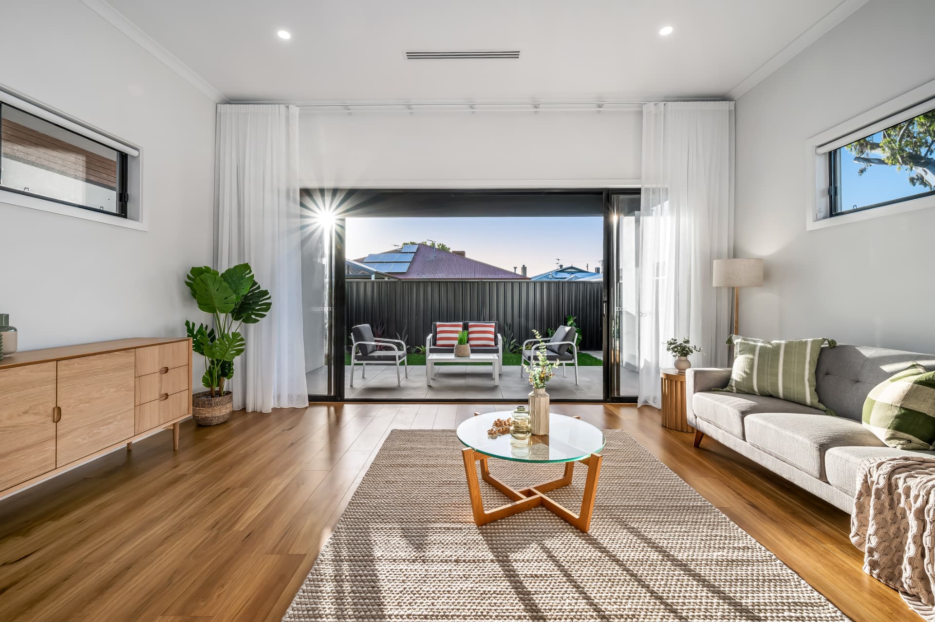 Open plan living area from a residential property campaign